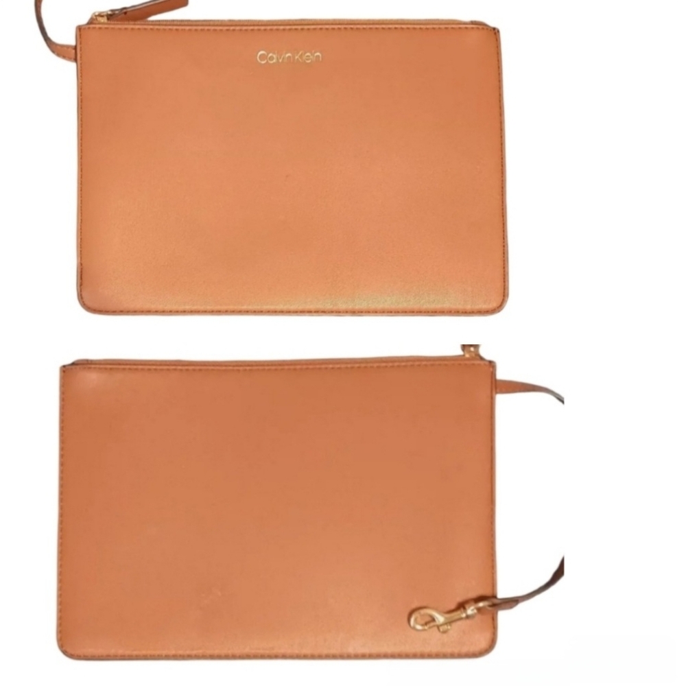 Calvin Klein Large Pink Blush Wristlet Wallet Clutch - 10.25" L, 6.25" H, 1" D